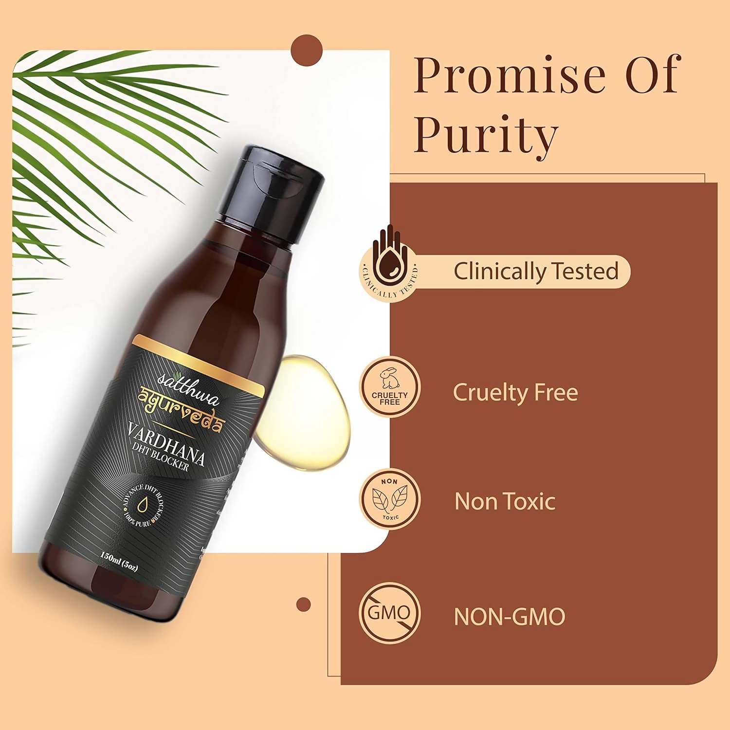 Satthwa Vardhana Hair Oil With Pumpkin Seed Oil & Saw Palmetto | Grocsy