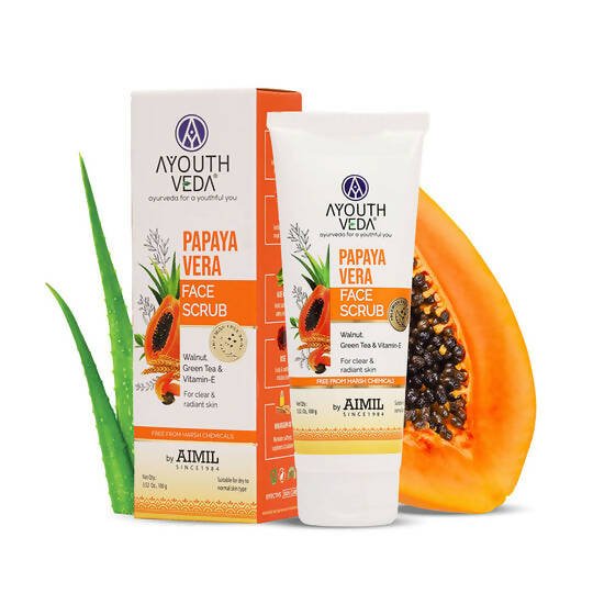Ayouthveda Papaya Vera Face Scrub | Grocsy