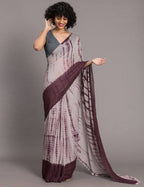 Suta Mauve Burgundy Tie and Dye Saree | Grocsy