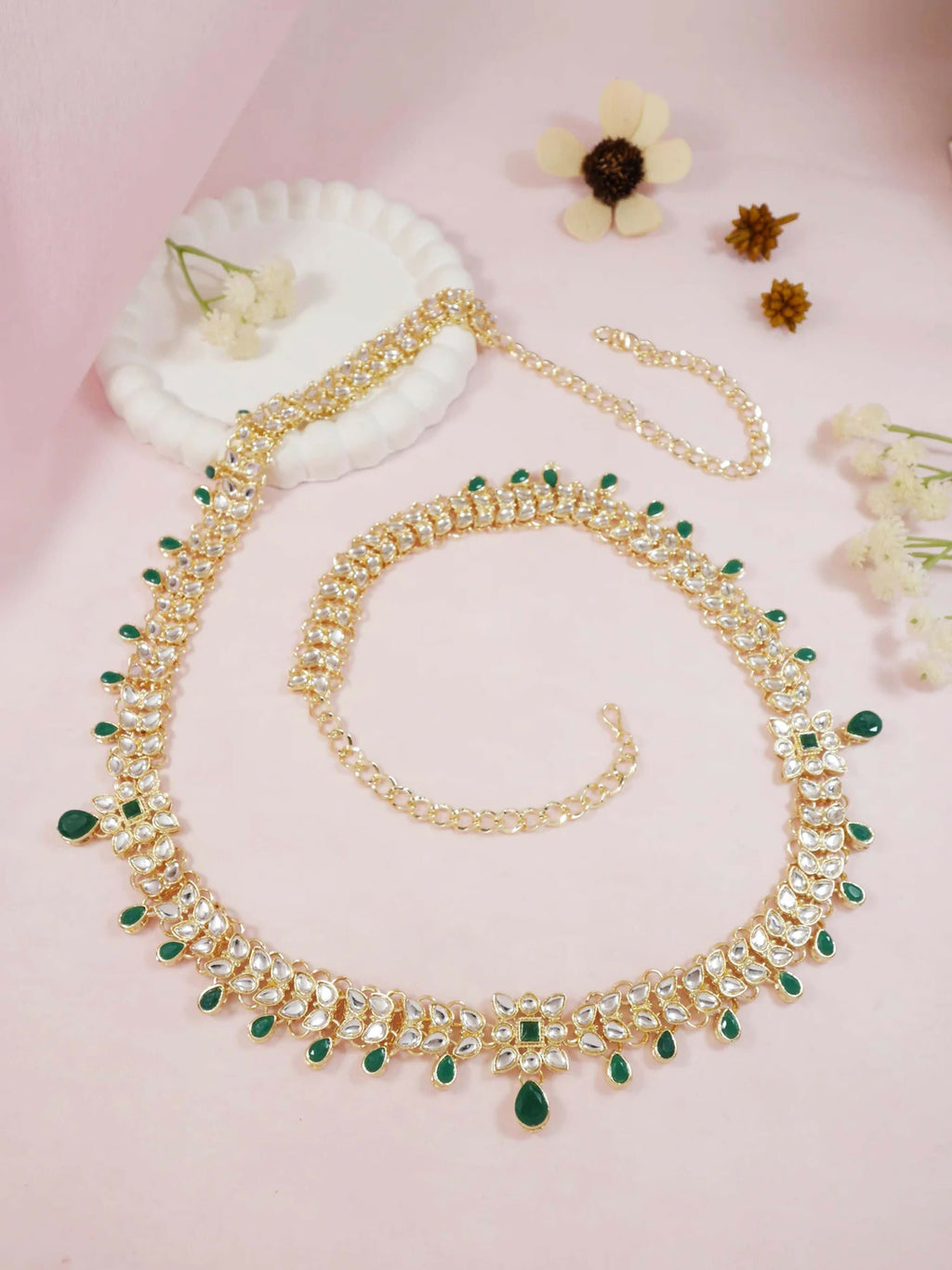 Joban Fashion Green Zinc Alloy Waist Chain For Women | Grocsy