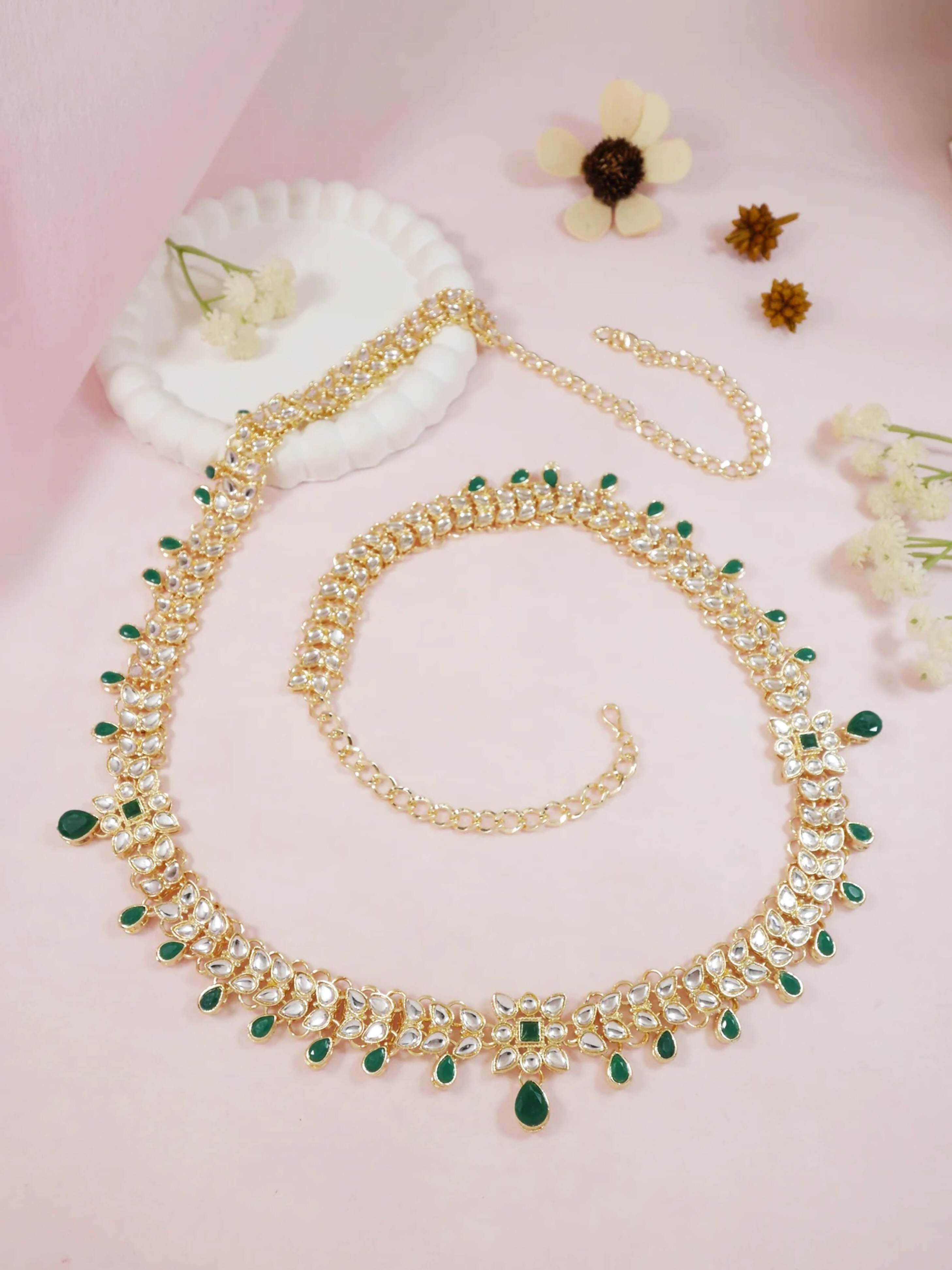 Joban Fashion Green Zinc Alloy Waist Chain For Women | Grocsy