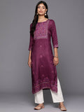 Ahalyaa Women's Traditional wear Kurta - Purple | Grocsy