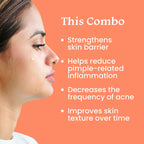 Foxtale ABC of Acne Control Trio Skin Care Kit: Acne Spot Correct Gel + Cleanser Face Wash + Ceramide Moisturizer | Grocsy