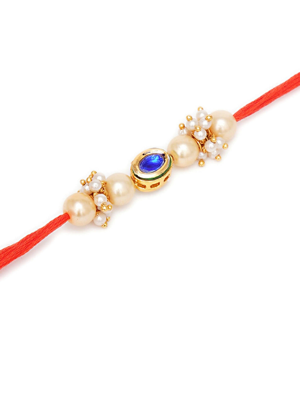 Designer kundan Rakhi - Ruby Raang | Grocsy