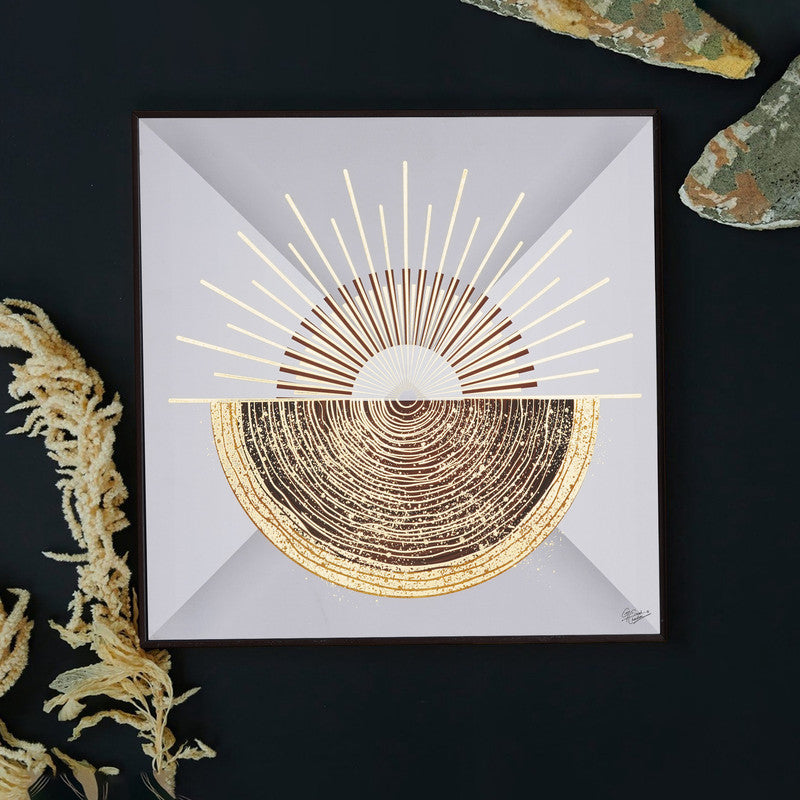 Tehzeeb Creations Golden Embossed Wall Painting | Grocsy