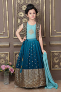 Kids Wedding Designer Rama Georgette Lehenga Choli - Aaradhna | Grocsy