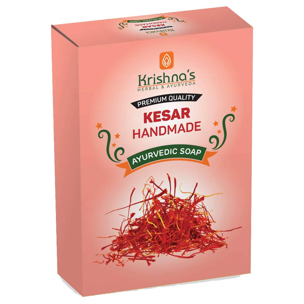 Krishna's Herbal & Ayurveda Kesar Handmade Soap | Grocsy