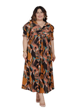 Miravan Womens Plus Size Pure Cotton Black Puff Sleeve Floral Printed Butterfly Maxi Dress | Grocsy