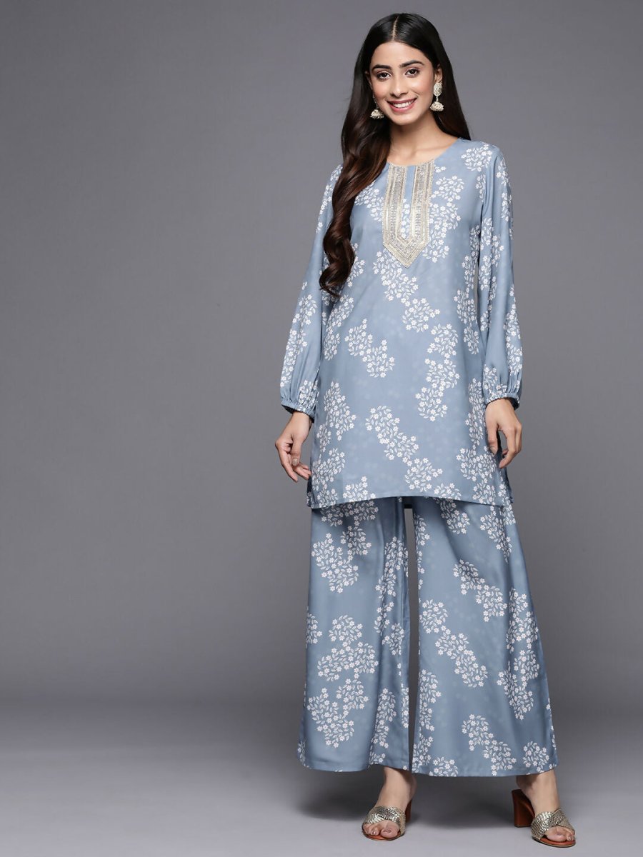 Ahalyaa Women's Traditional Wea Co-ods - Grey | Grocsy