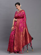 Shree Shyam Fashion Silk Pink Saree | Grocsy