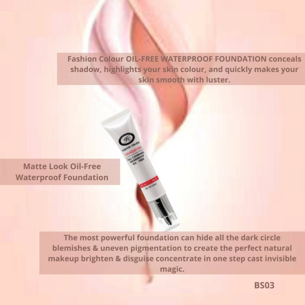 Fashion Colour Oil Free Full Coverage Waterproof Foundation-Shade 02 | Grocsy