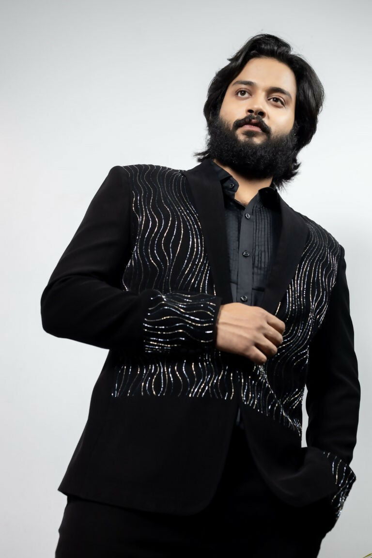 Alish - Embroidered Blazer by Hilo Design | Grocsy