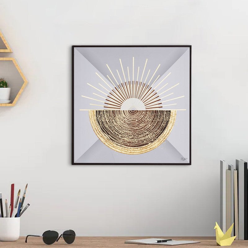 Tehzeeb Creations Golden Embossed Wall Painting | Grocsy