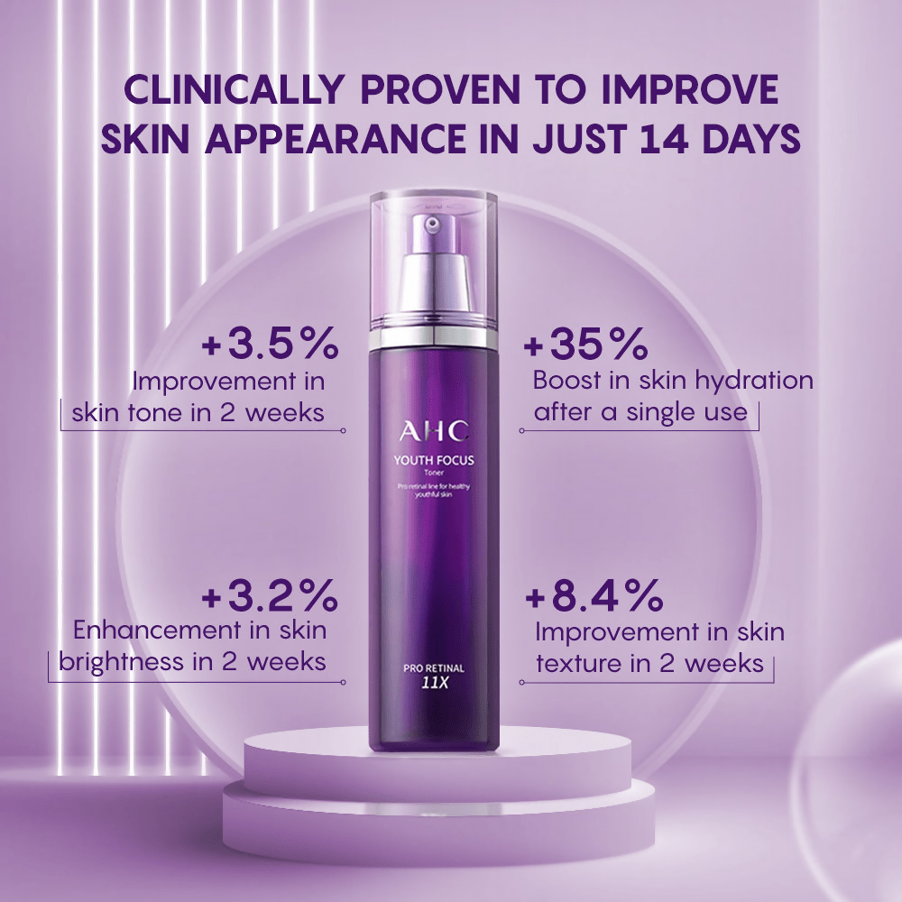 AHC Youth Focus Anti-Ageing Hydrating Face Toner With Pro Retinal 11X - Korean skincare | Grocsy