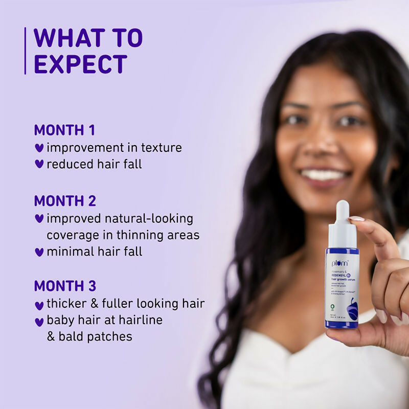 Plum Rosemary & 3% Redensyl Hair Growth Serum | Grocsy