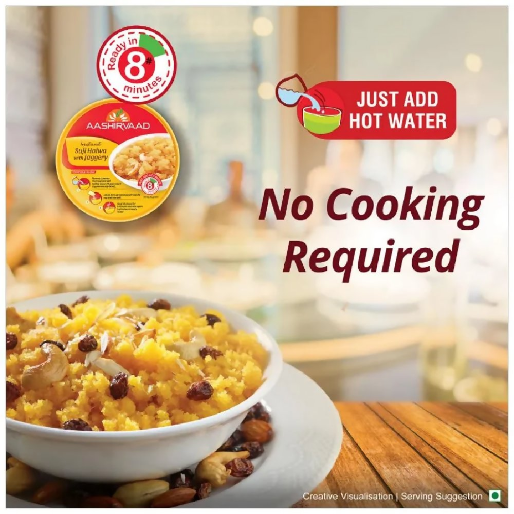 Aashirvaad Instant Suji Halwa with Jaggery | Grocsy