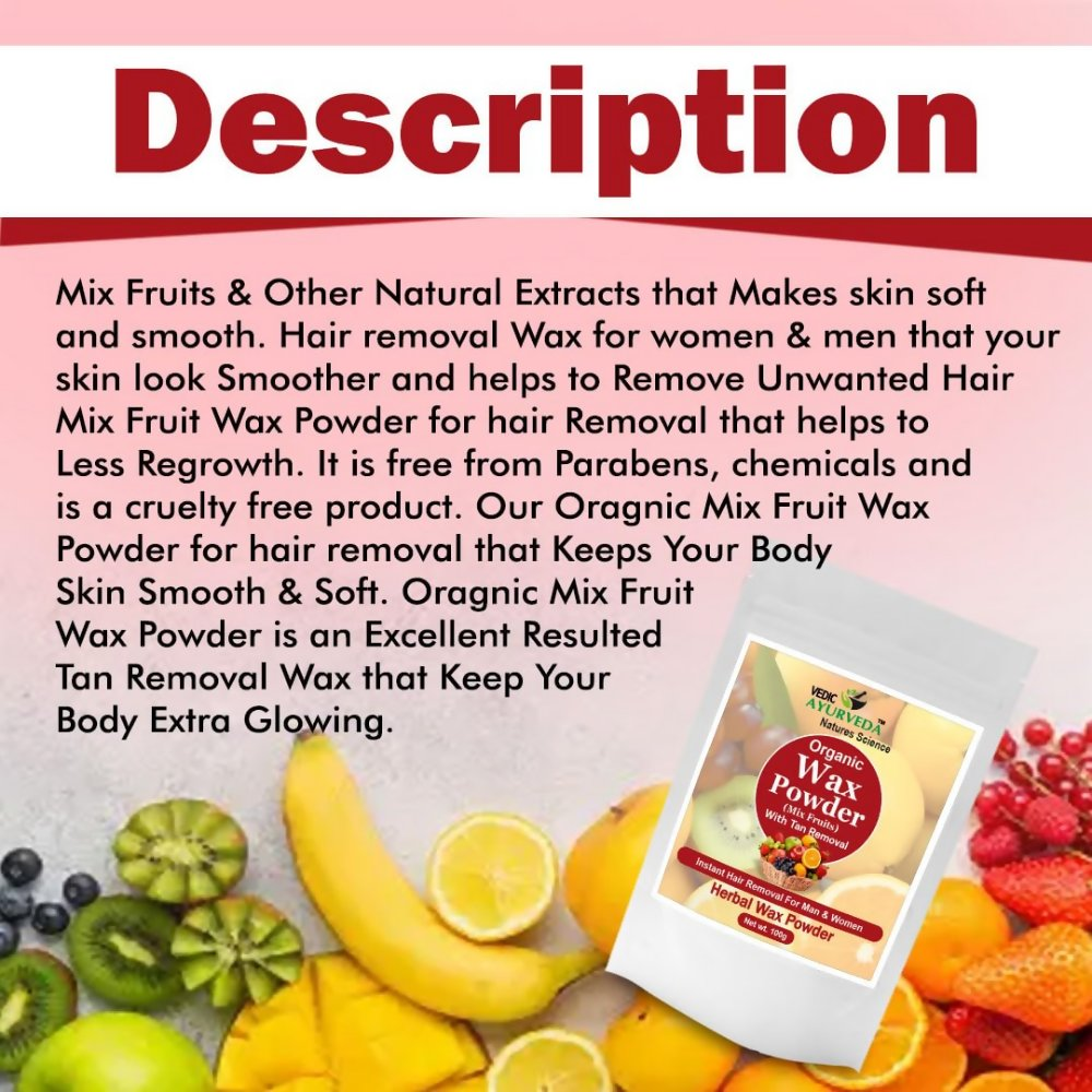 VedicAyurveda Herbal Wax Powder - Mix Fruits | Grocsy
