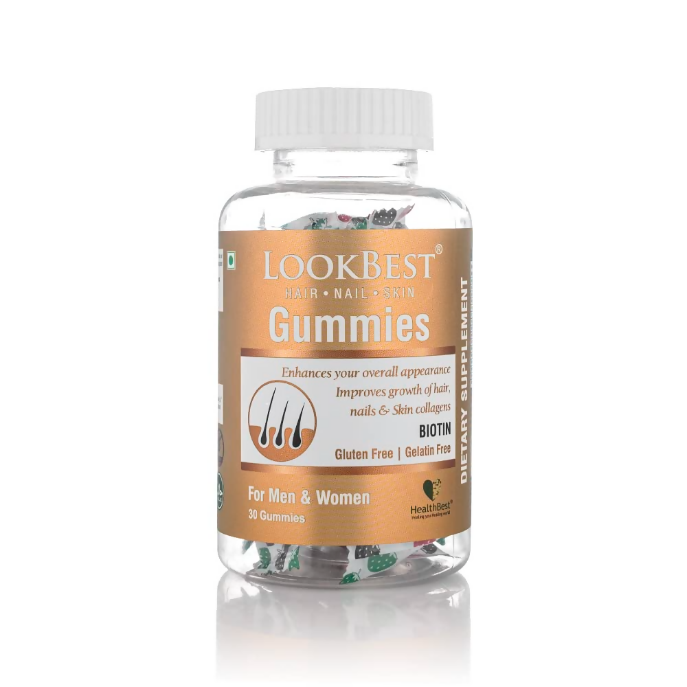 HealthBest Hair, Nail & Skin Gummies | Grocsy