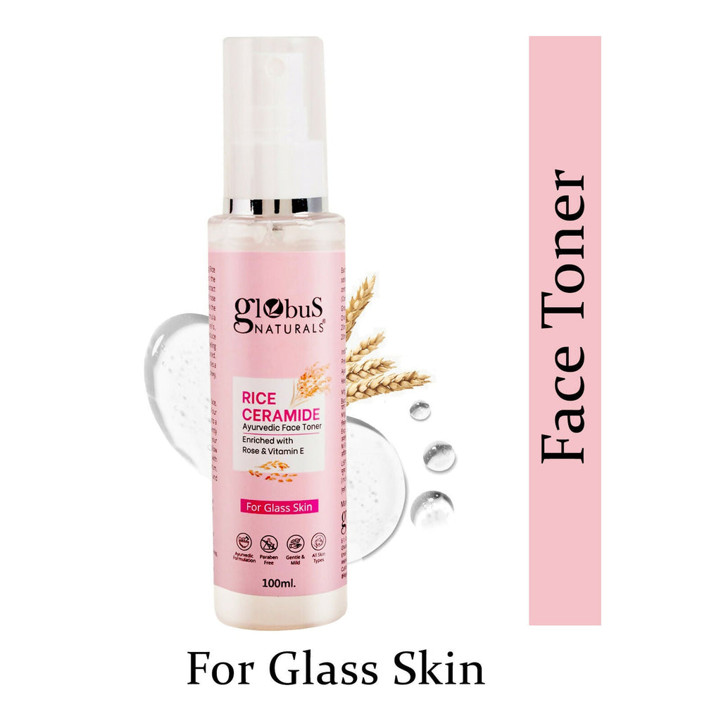Globus Naturals Rice Ceramide Ayurvedic Face Toner, For Korean Glass Skin | Grocsy