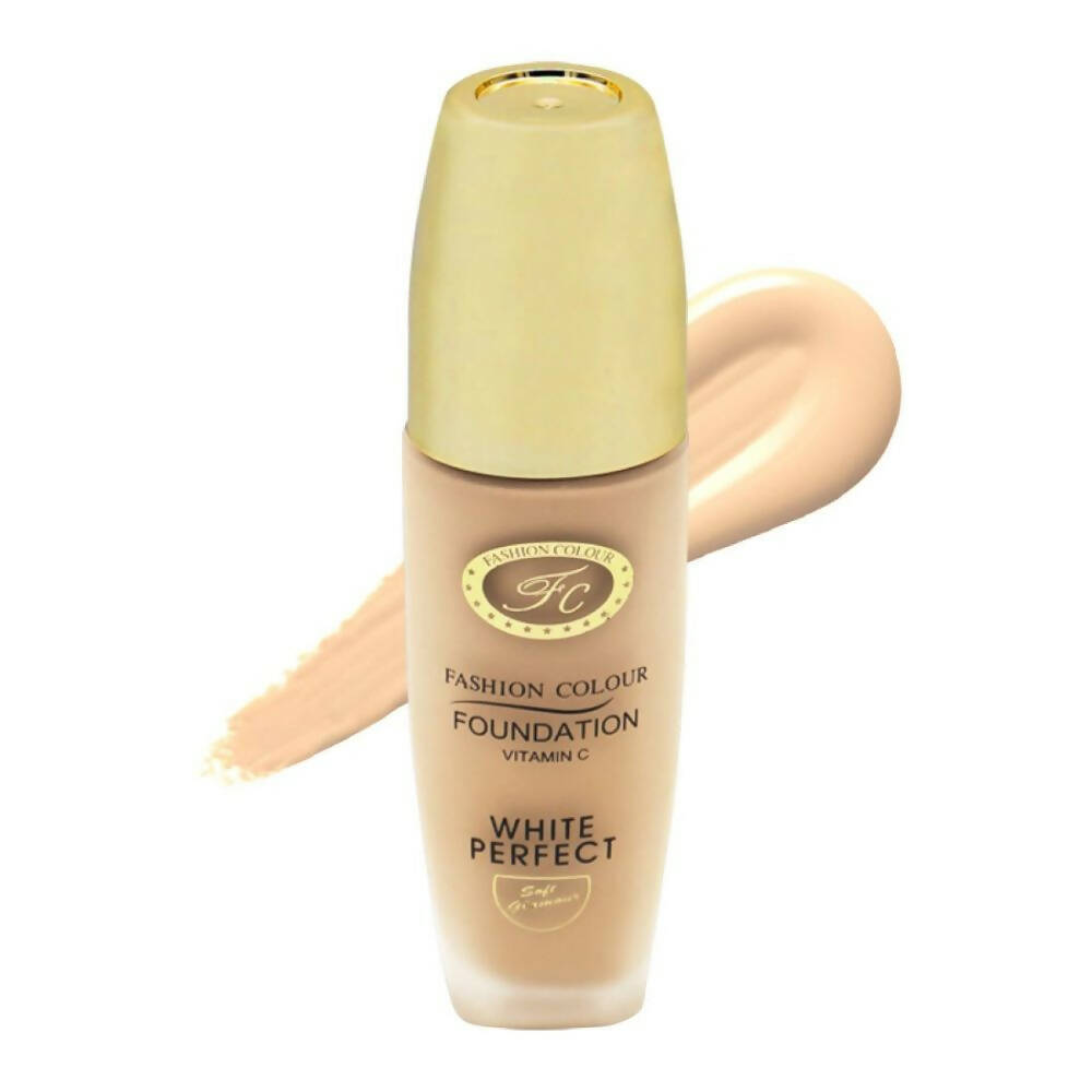 Fashion Colour White Perfect Vitamin C Foundation-01 Pearl White (Fair Skin Tone) | Grocsy