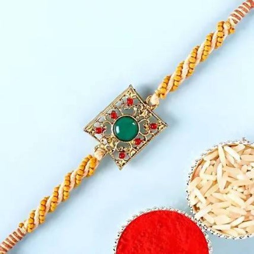 Ethnic American Diamond Rakhi | Grocsy
