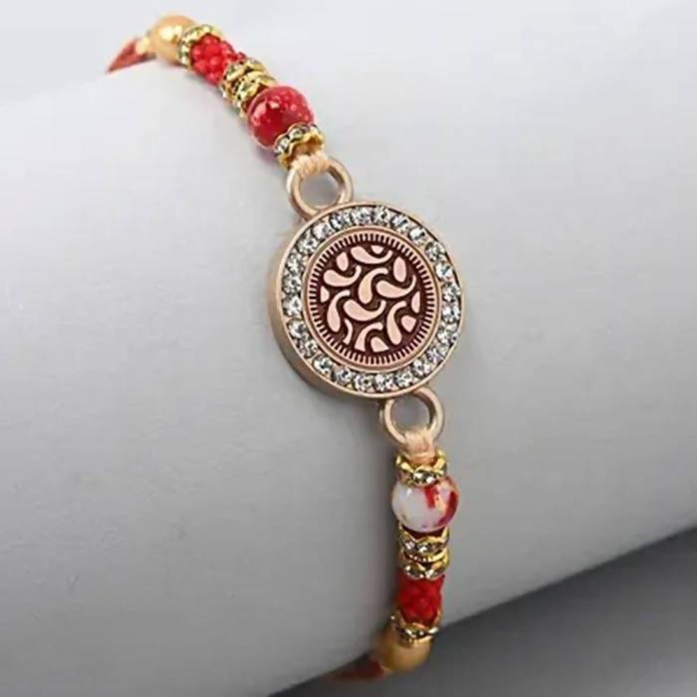 Meenakari Work Rakhi & Silk Chocolate | Grocsy