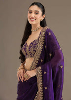 Joban Fashion Blue Frendy Satin Silk Party Wear Sarees | Grocsy
