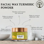 Ivory Natural Facial Wax Powder With Turmeric - Natural Facial Hair Removal Wax For Instant Skin Brightening | Grocsy