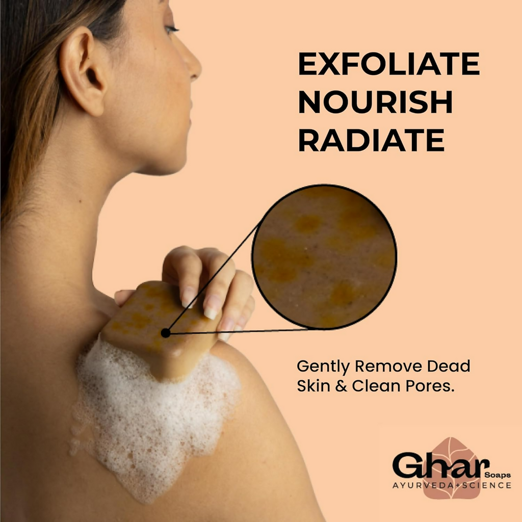 Ghar Soaps Sandalwood & Saffron Magic Soaps For Bath | Grocsy