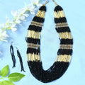 Mominos Fashion Johar Kamal Handicraft Finish Beads Work Long Necklace For Women (Black /Golden) | Grocsy