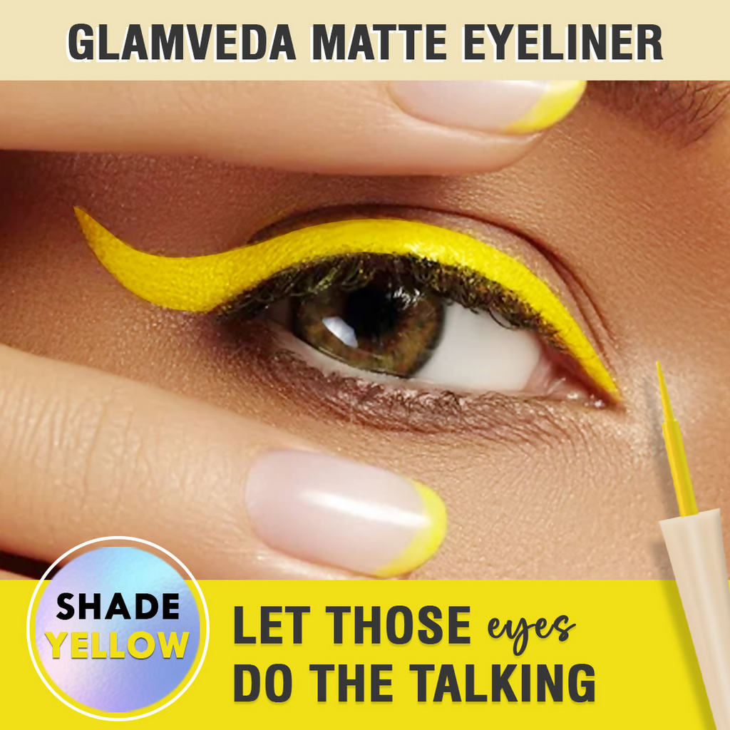 Glamveda Super Matte Liquid Intense Eyeliner - Yellow | Grocsy