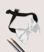 Manet Boys Solid Single Layer Bow - Silver | Grocsy