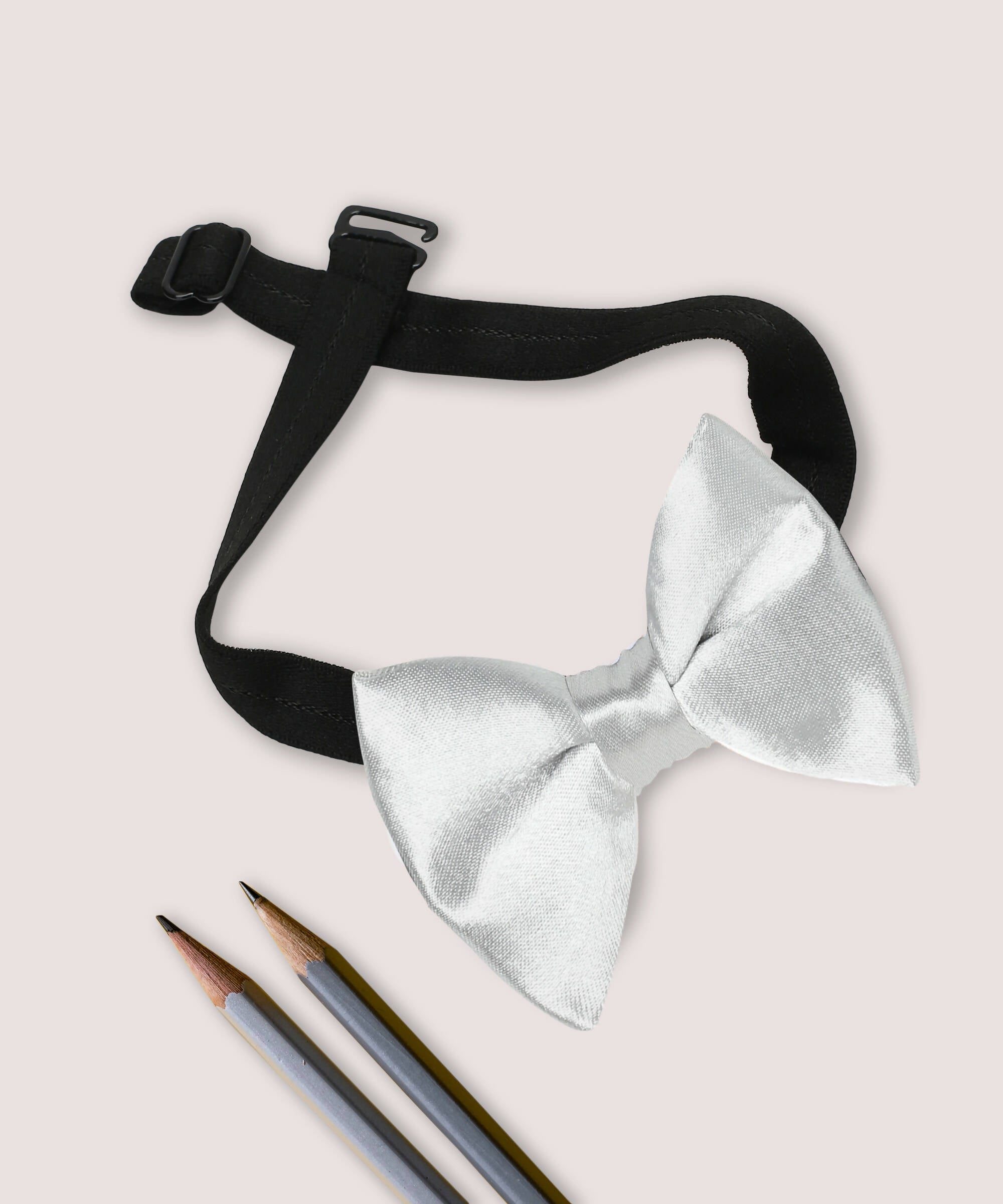 Manet Boys Solid Single Layer Bow - Silver | Grocsy