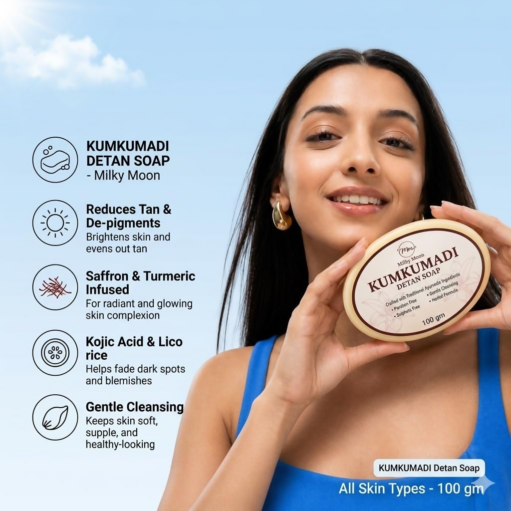 Milky Moon Kumkumadi Detan Soap | Grocsy