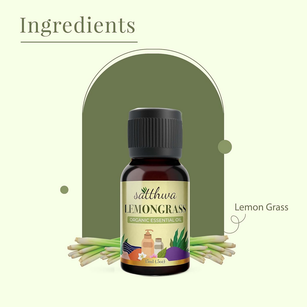 Satthwa Organic Lemongrass Essential Oil | Grocsy