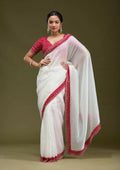 Joban Fashion White Tissue Gold Crush Party Wear Sarees | Grocsy