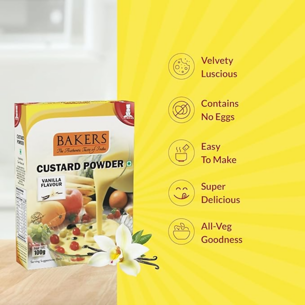 BAKERS Custard Powder - Vanilla | Grocsy