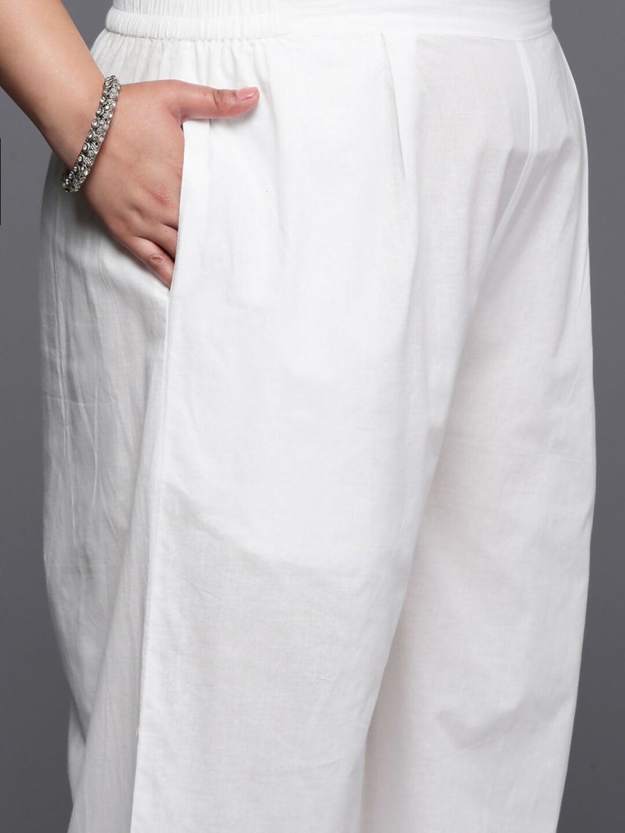 Ahalyaa Women's Traditional wear Kurta Set - White | Grocsy