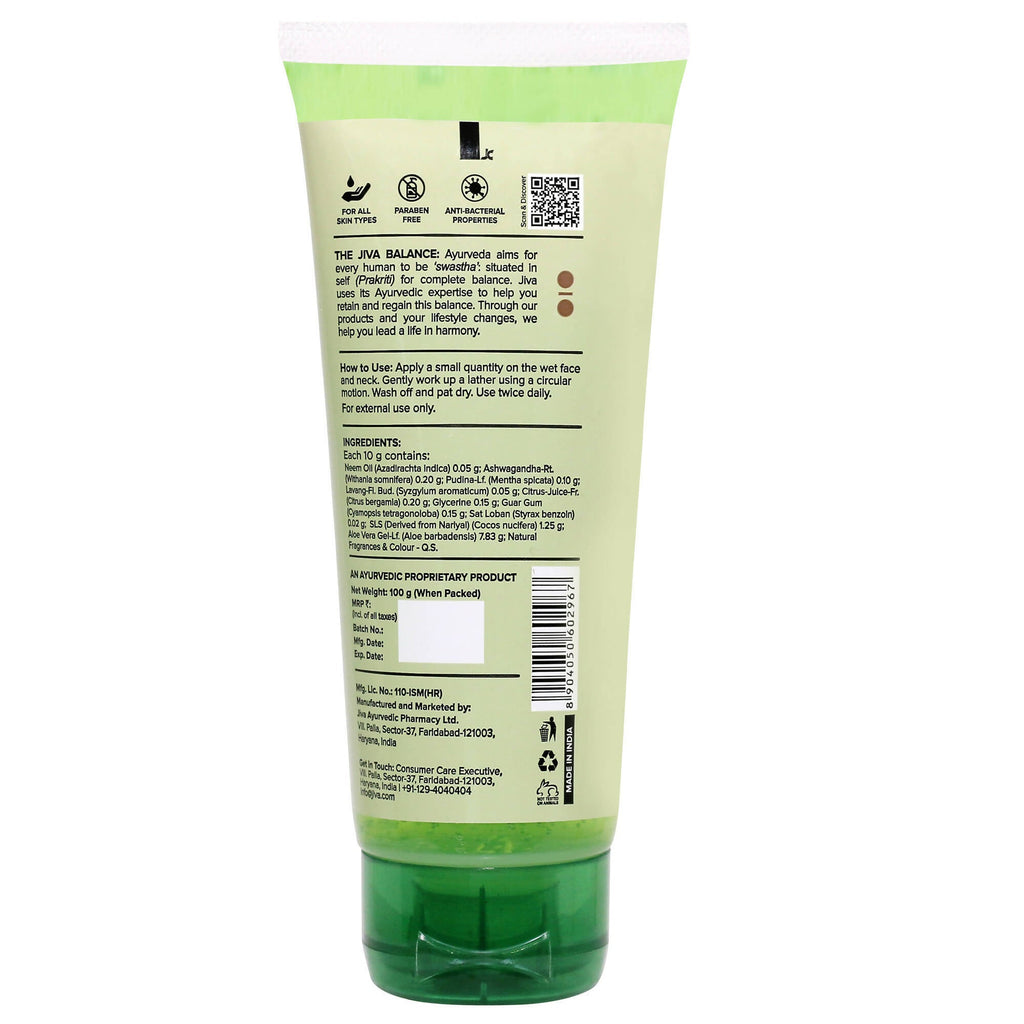 Jiva Ayurveda Neem Face wash | Grocsy