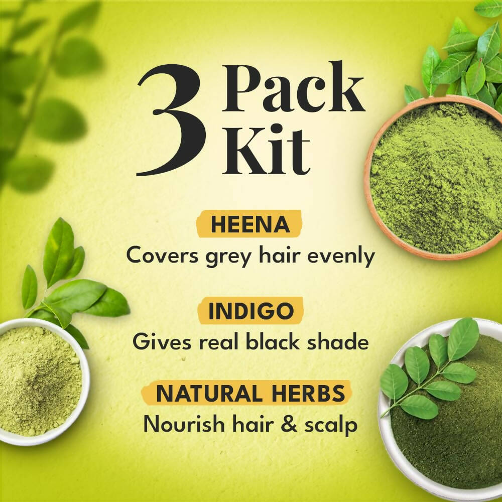 Veda Natural Colors For Black Hair - Henna & Indigo | Grocsy