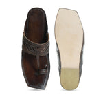 Stepsoft Men'S Brown Kolhapuri Chappal | Cutwork Leather Ethnic Slip-On Footwear | Grocsy