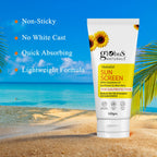 Globus Naturals Hydra Gel Sunscreen With Goodness of Sunflower & AloeVera For Sun Protection All Skin Types | Grocsy