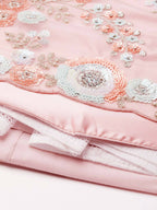 House of Panchhi Pink Net Sequins and Zarkan embroidery Lehenga choli & Dupatta | Grocsy