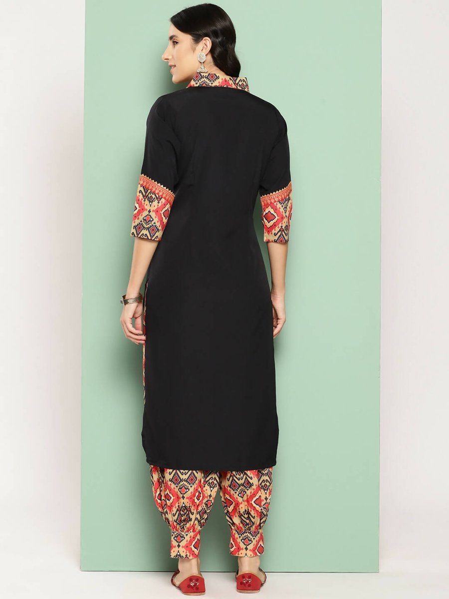 Ahalyaa Women's Traditional wear Kurta Set - Black | Grocsy