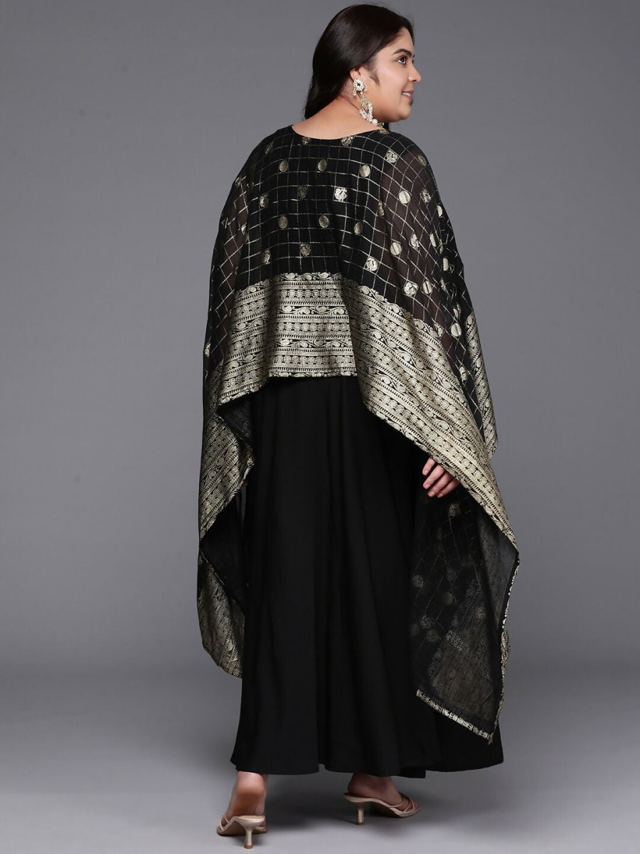 Ahalyaa Women's Traditional wear Ethnic Dress - Black | Grocsy