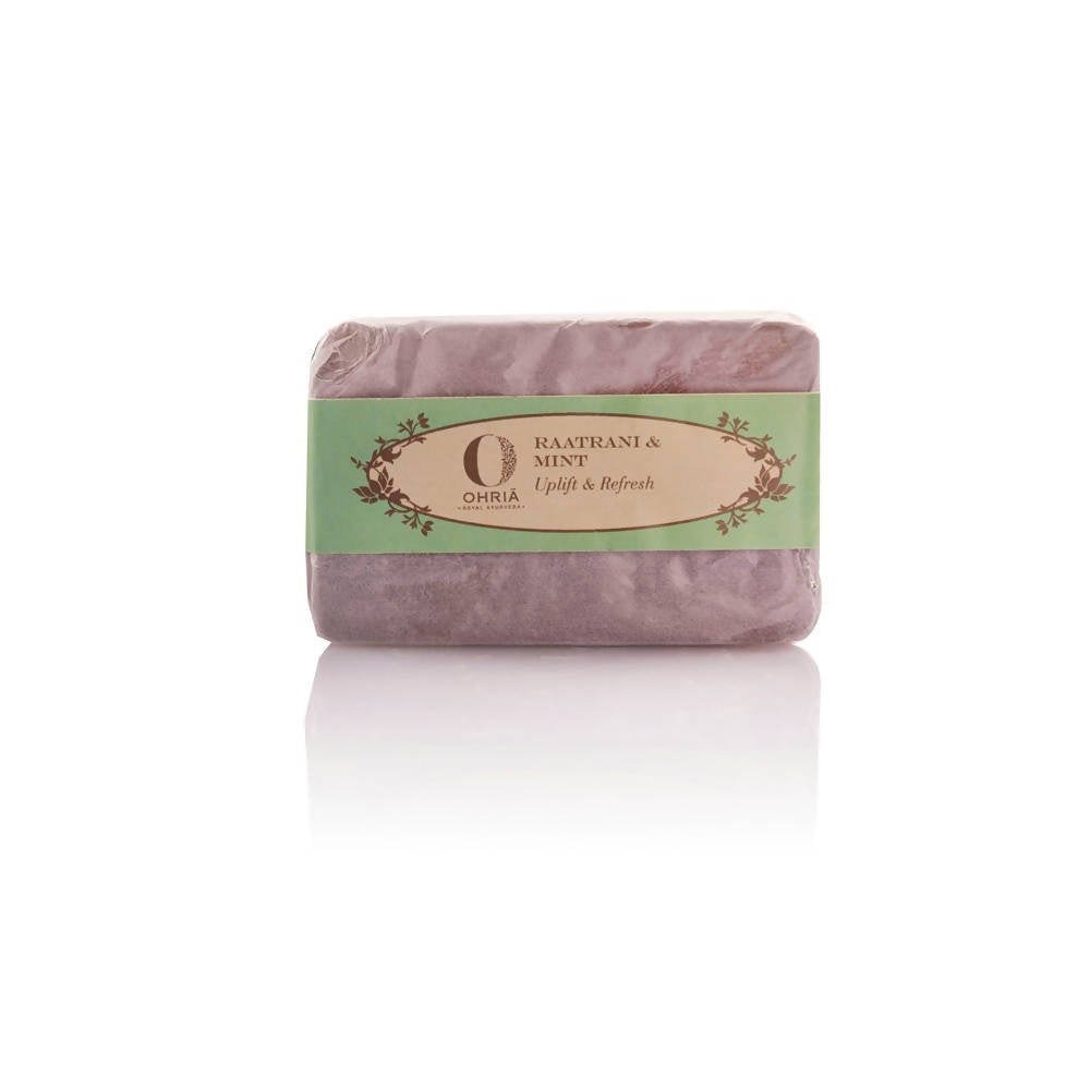 Ohria Ayurveda Raatrani And Mint Bathing Bar | Grocsy