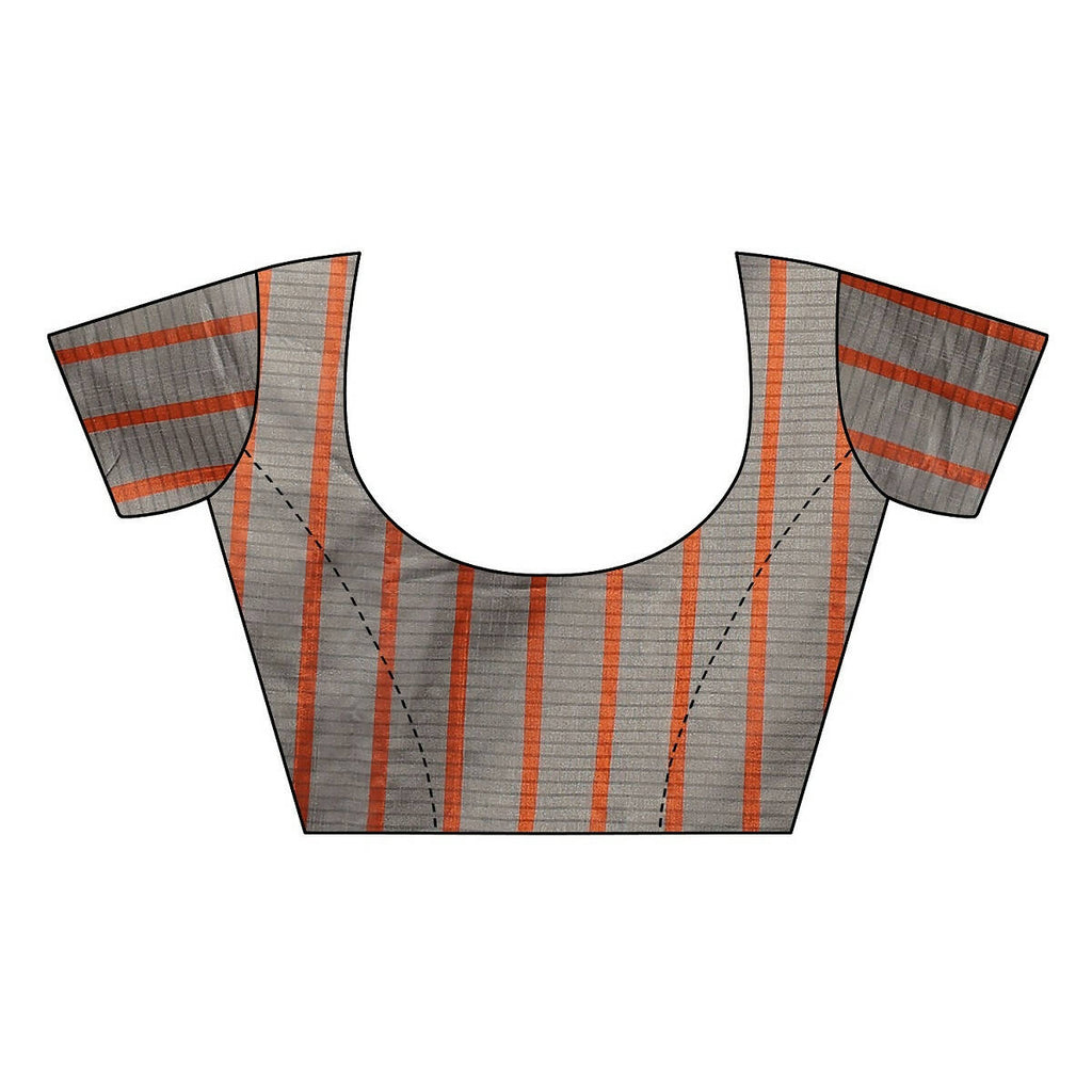 Vamika Brown Cotton Silk Weaving Saree (Paithani Chiku) | Grocsy