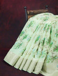 Shades of Green with Floral Design Semi Chanderi Saree By Gayathri Reddy Designer Studio | Grocsy