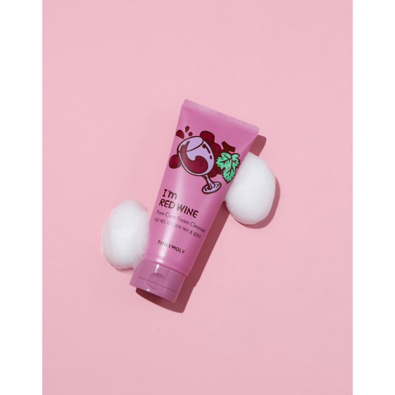 Tonymoly I'M Red Wine Pore Care Foam Cleanser | Grocsy