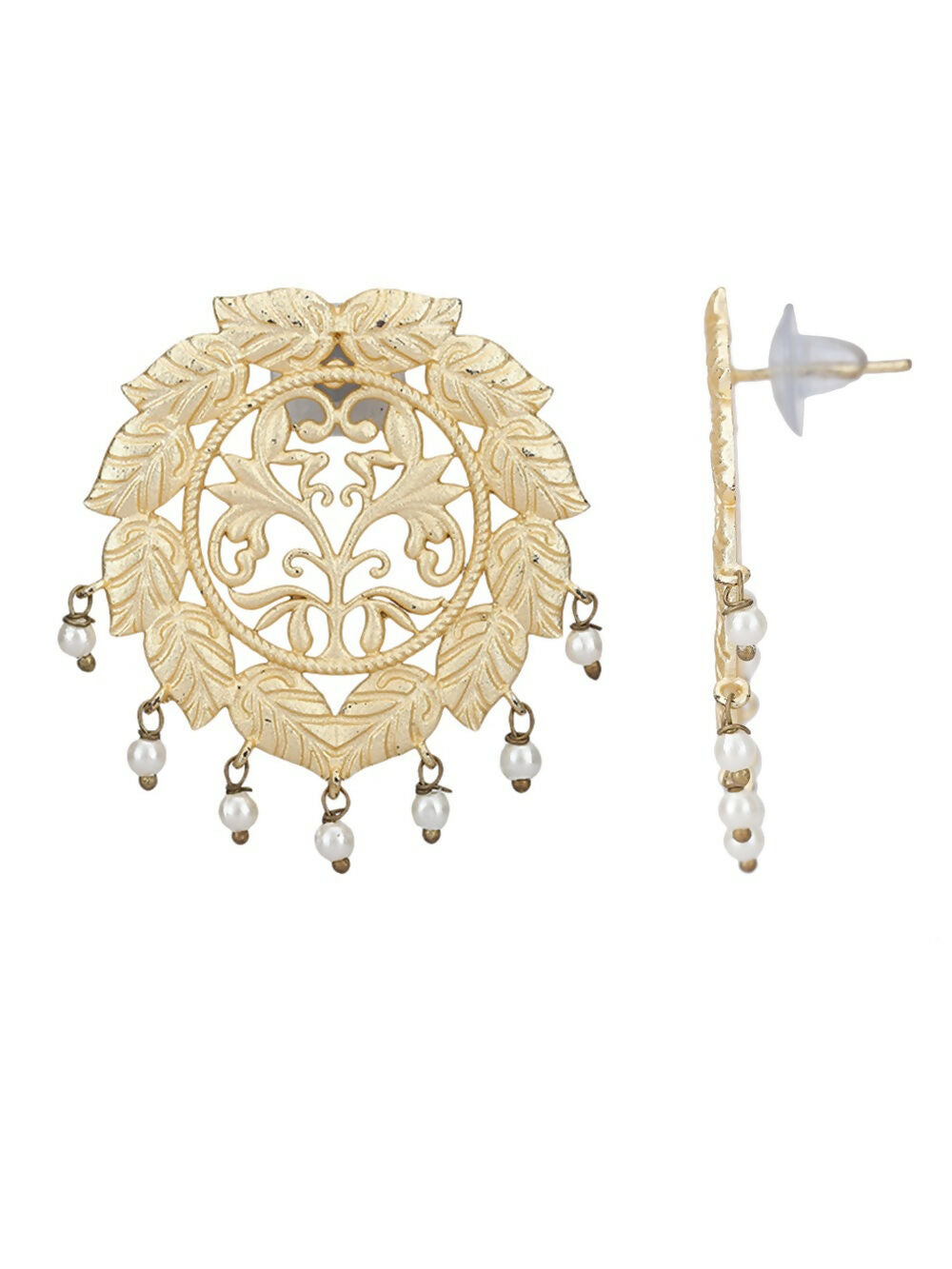Joban Fashion Women Handcrafted Matte Gold Earrings | Grocsy